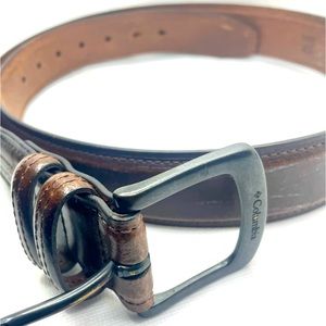 Mens Columbia Genuine Leather Size 42 Brown Belt